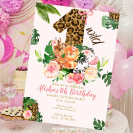 Invitación de cumpleaños a animales salvajes de la