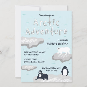 Invitación de cumpleaños a Aventura Ártica