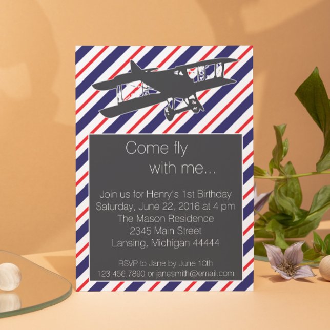 Invitación de cumpleaños a avión de Marina y Vinta (Subido por el creador)