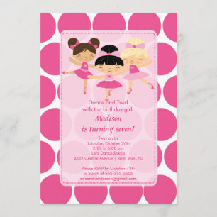 Invitación de cumpleaños a Ballerina Dance