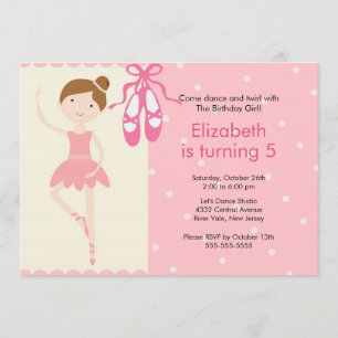 Invitación de cumpleaños a Ballerina Dance