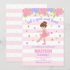 Invitación de cumpleaños a Ballerina - Invitación 