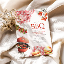 Invitación de cumpleaños a barbacoa