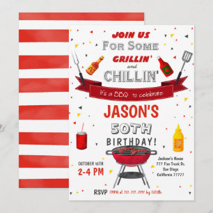 Invitación de cumpleaños a BBQ