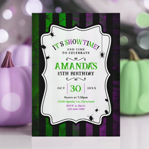 Invitación de cumpleaños a Beetle Bug Halloween, M