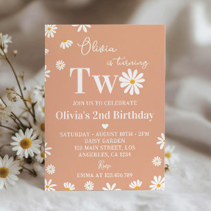 Invitación de cumpleaños a Boho Daisy