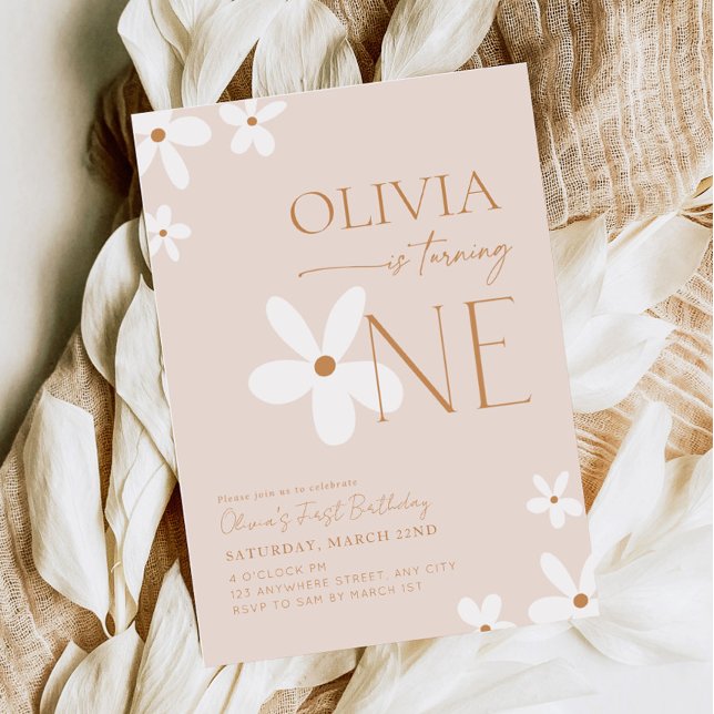 Invitación de cumpleaños a Boho Daisy (Subido por el creador)