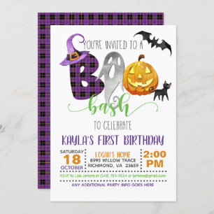 Invitación de cumpleaños a Boo Bash