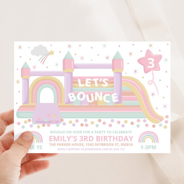 Invitación de cumpleaños a Bouncy Castle (Subido por el creador)