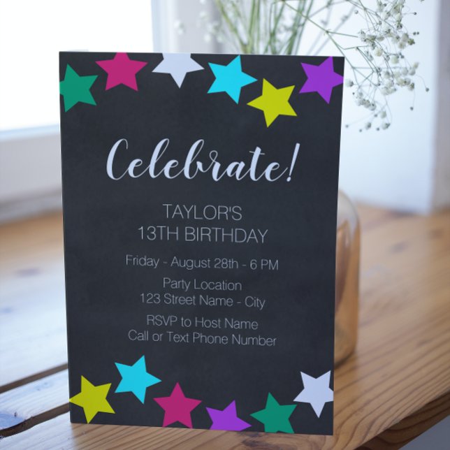 Invitación de cumpleaños a Bright Stars (Subido por el creador)