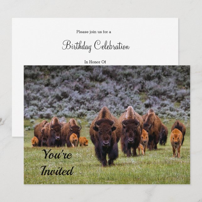Invitación de cumpleaños a Buffalo 2 (Anverso / Reverso)