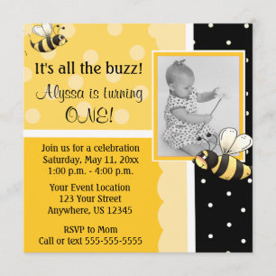 Invitación de cumpleaños a Bumble Bee Bee