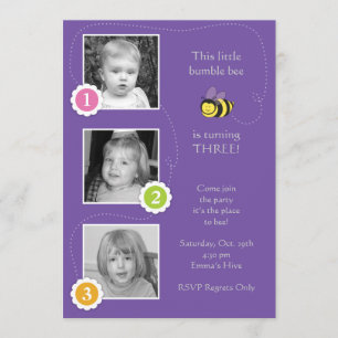 Invitación de cumpleaños a Bumble Bee Bee