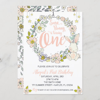Invitación de cumpleaños a Bunny First