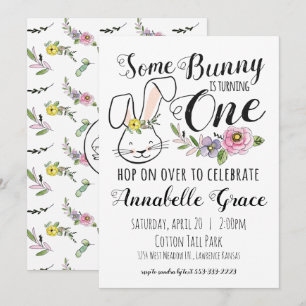Invitación de cumpleaños a Bunny First
