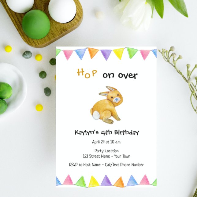 Invitación de cumpleaños a Bunny Hop (Subido por el creador)