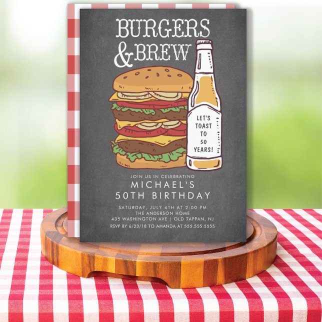 Invitación de cumpleaños a Burgers & Brew Barbecue (Subido por el creador)