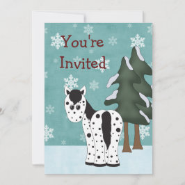 Invitación de cumpleaños a caballo de Appaloosa