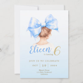 Invitación de cumpleaños a Chica de Blue Bow