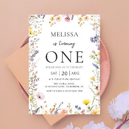 Invitación de cumpleaños a Chica de Flor silvestre