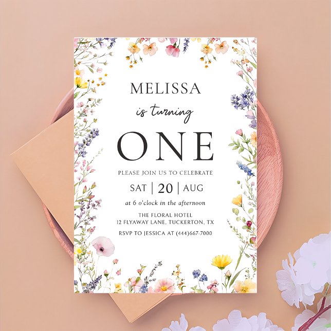 Invitación de cumpleaños a Chica de Flor silvestre (Subido por el creador)