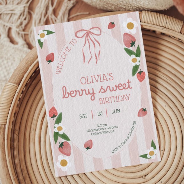 Invitación de cumpleaños a Chica de fresa dulce de (Subido por el creador)