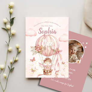 Invitación de cumpleaños a Chica de globo aerostát
