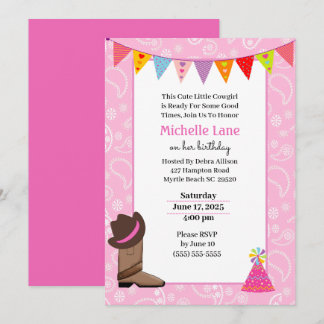 Invitación de cumpleaños a Chica de vaca