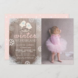 Invitación de cumpleaños a Chica de Winter Wonderl