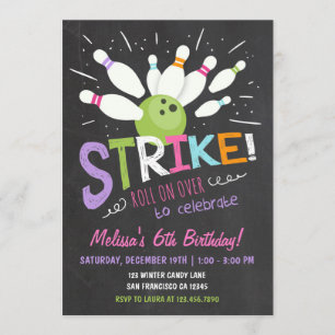 Invitación de cumpleaños a Chica morado rosado