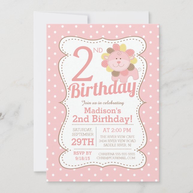 Invitación de cumpleaños a Chicas de Safari de la  (Anverso)