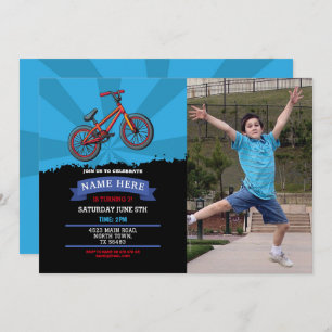 Invitación de cumpleaños a ciclismo Dirt Riding Mu