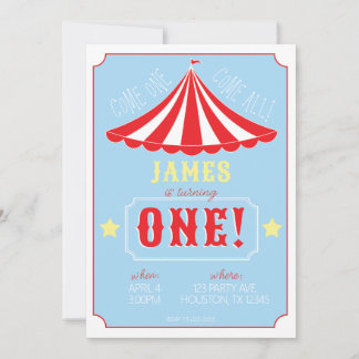 Invitación de cumpleaños a Circus