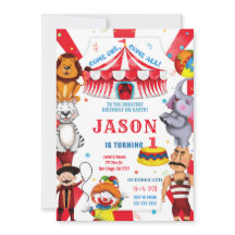 Invitación de cumpleaños a Circus