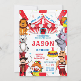 Invitación de cumpleaños a Circus