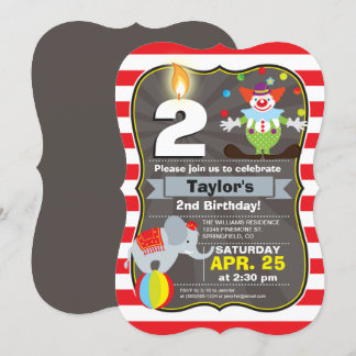 Invitación de cumpleaños a Circus