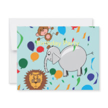 Invitación de cumpleaños a Circus Animals