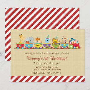 Invitación de cumpleaños a Circus Train
