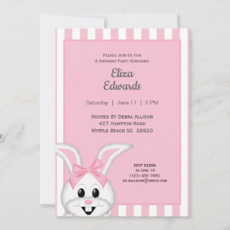 Invitación de cumpleaños a conejo conejo conejo co