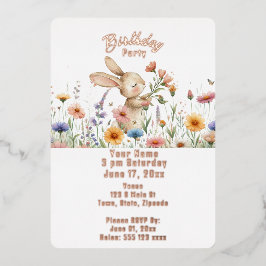 Invitación de cumpleaños a conejo conejo conejo co