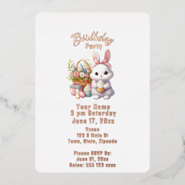 Invitación de cumpleaños a conejo conejo conejo co