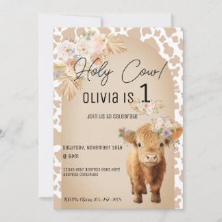Invitación de cumpleaños a Cow Barnyard