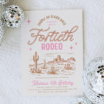 Invitación de cumpleaños a Cowgirl 40<br><div class="desc">Invitación de la Vaquera 40 Años Listo para ser personalizado por usted!</div>