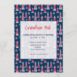 Invitación de cumpleaños a Crawfish Boil o Clambak