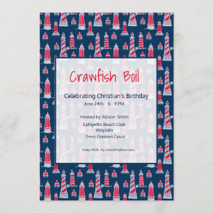 Invitación de cumpleaños a Crawfish Boil o Clambak