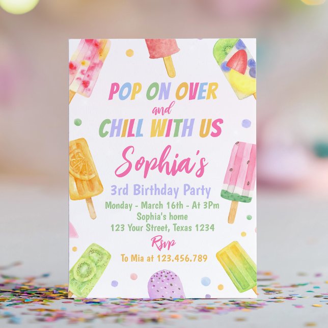 Invitación de cumpleaños a crema de helado de páps (Subido por el creador)