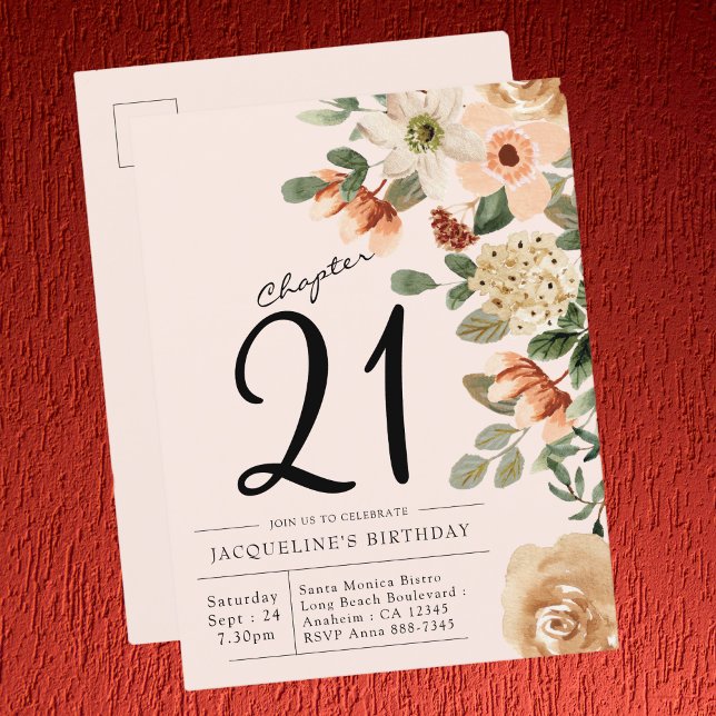 Invitación de cumpleaños a cualquier edad acuarela (Subido por el creador)