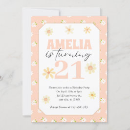 Invitación de cumpleaños a cualquier edad de Rubor