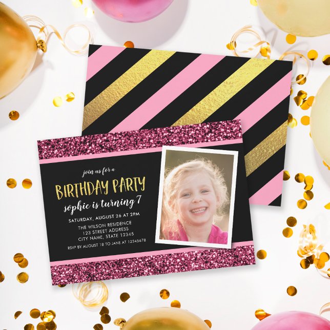 Invitación de cumpleaños a cualquier Purpurina ros (Subido por el creador)