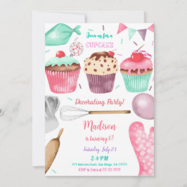 Invitación de cumpleaños a Cupakes